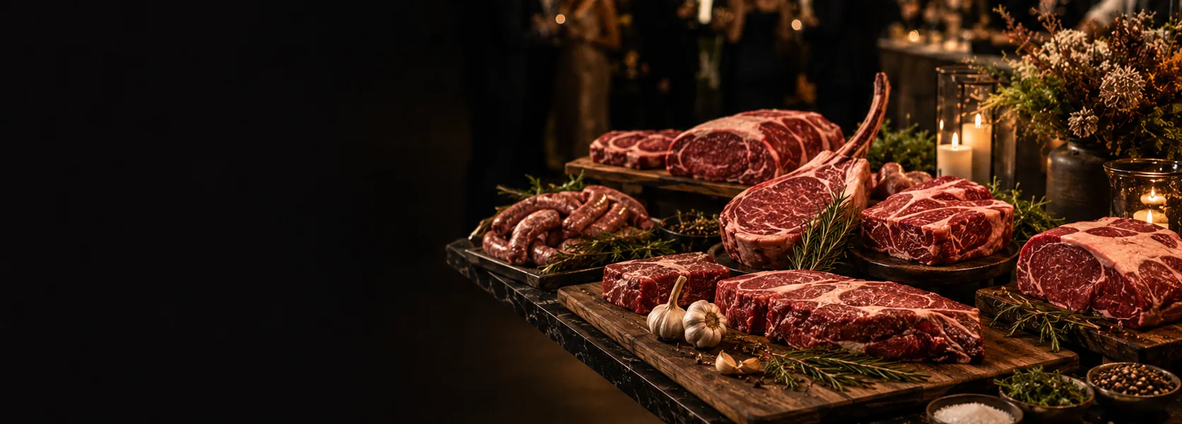 Espaço para eventos da Home Beef Shop, com churrasqueira e brasa acesa, em São José do Rio Preto/SP